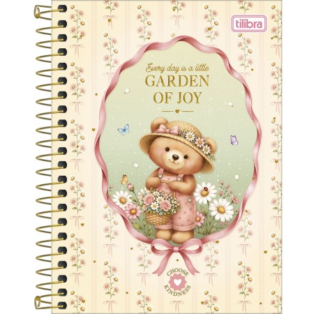 Foto ilustrativa Caderneta Espiral Capa Dura 1/8 Love Bears 80 Folhas