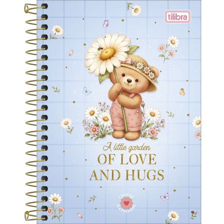 Foto ilustrativa Caderneta Espiral Capa Dura 1/8 Love Bears 80 Folhas