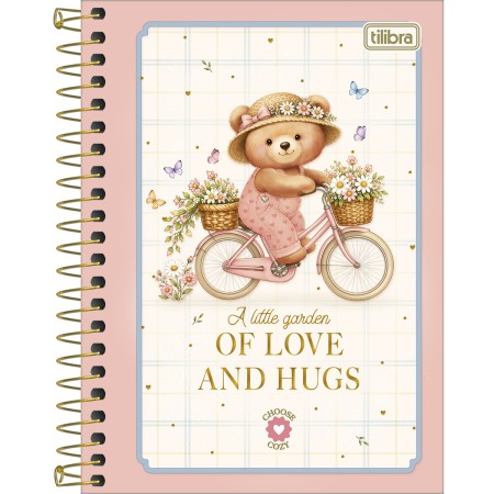 Foto ilustrativa Caderneta Espiral Capa Dura 1/8 Love Bears 80 Folhas