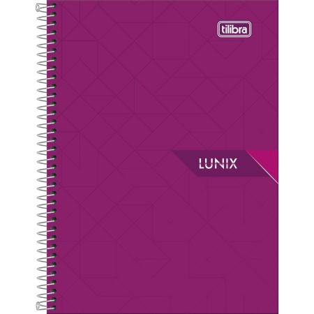 Foto ilustrativa Caderneta Espiral Capa Dura 1/8 Lunix 80 Folhas