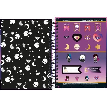 Foto ilustrativa Caderneta Espiral Capa Dura 1/8 Plush Poison 80 Folhas