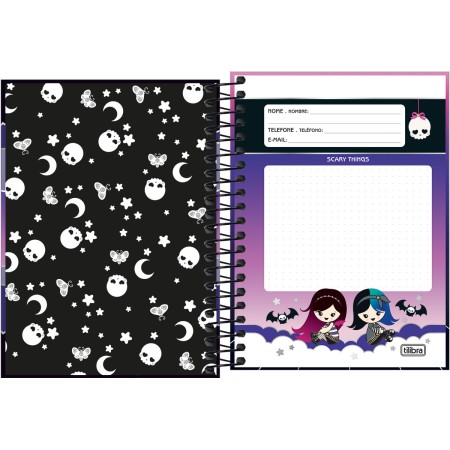 Foto ilustrativa Caderneta Espiral Capa Dura 1/8 Plush Poison 80 Folhas