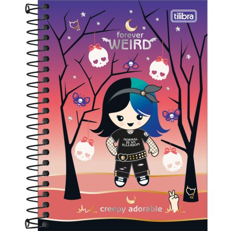 Foto ilustrativa Caderneta Espiral Capa Dura 1/8 Plush Poison 80 Folhas