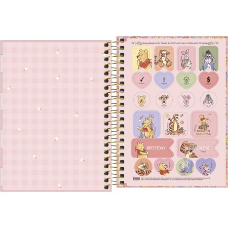 Foto ilustrativa Caderneta Espiral Capa Dura 1/8 Pooh 80 Folhas