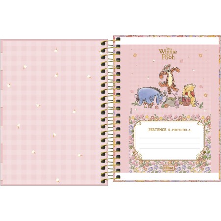 Foto ilustrativa Caderneta Espiral Capa Dura 1/8 Pooh 80 Folhas