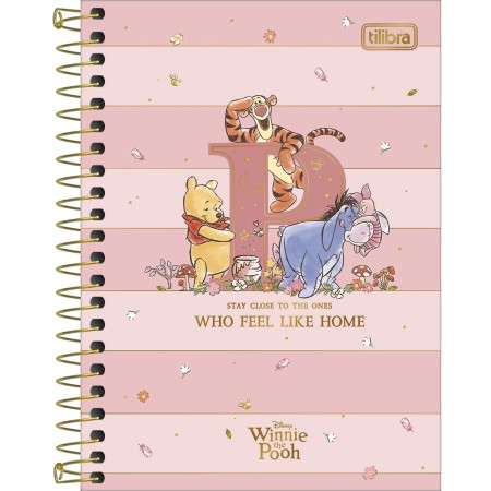 Foto ilustrativa Caderneta Espiral Capa Dura 1/8 Pooh 80 Folhas