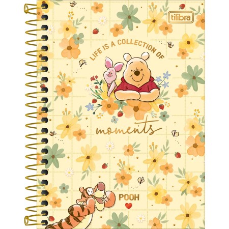 Foto ilustrativa Caderneta Espiral Capa Dura 1/8 Pooh 80 Folhas