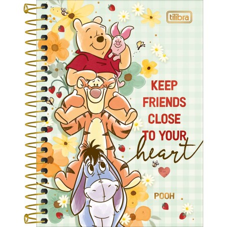 Foto ilustrativa Caderneta Espiral Capa Dura 1/8 Pooh 80 Folhas
