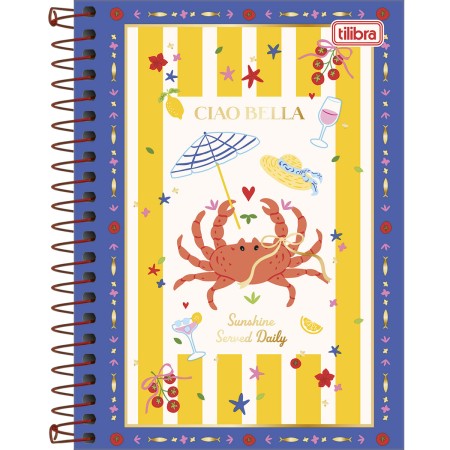 Foto ilustrativa Caderneta Espiral Capa Dura 1/8 Seamalfi 80 Folhas