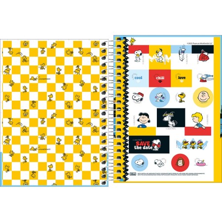 Foto ilustrativa Caderneta Espiral Capa Dura 1/8 Snoopy 80 Folhas