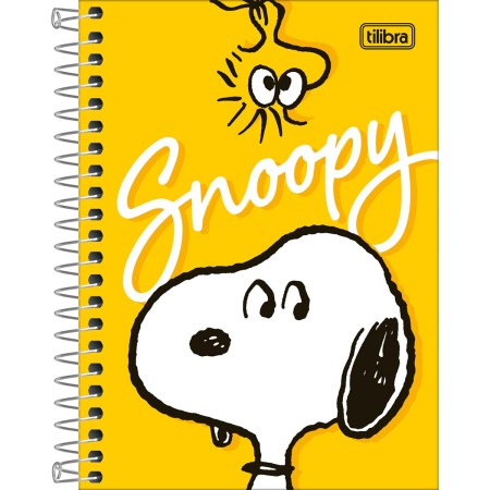 Foto ilustrativa Caderneta Espiral Capa Dura 1/8 Snoopy 80 Folhas