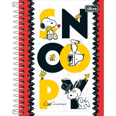 Foto ilustrativa Caderneta Espiral Capa Dura 1/8 Snoopy 80 Folhas