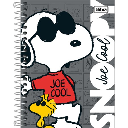 Foto ilustrativa Caderneta Espiral Capa Dura 1/8 Snoopy 80 Folhas