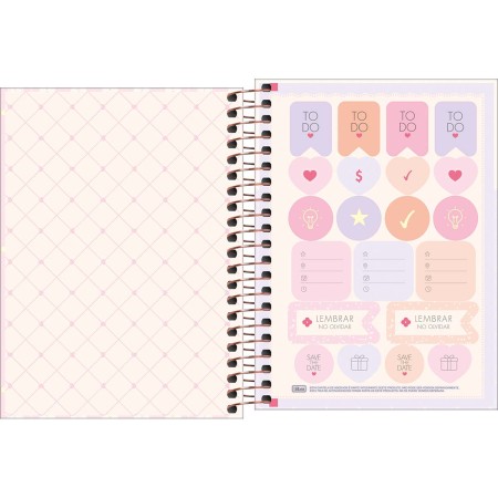 Foto ilustrativa Caderneta Espiral Capa Dura 1/8 Soho 80 Folhas