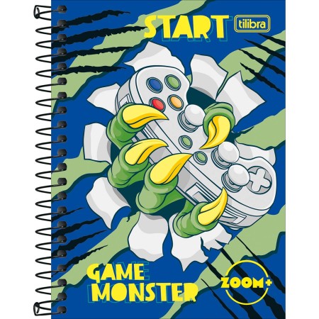 Foto ilustrativa Caderneta Espiral Capa Dura 1/8 Zoom+ Masculino 96 Folhas