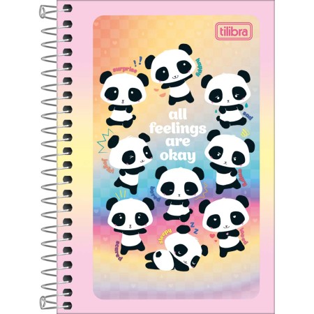 Foto ilustrativa Caderneta Espiral Capa Flexível 1/8 Lovely Friend 48 Folhas