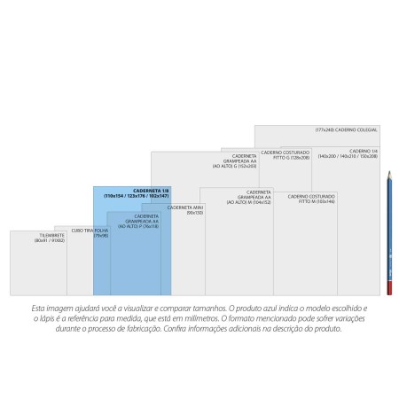 Foto ilustrativa Caderneta Espiral Capa Flexível 1/8 Pepper 80 Folhas