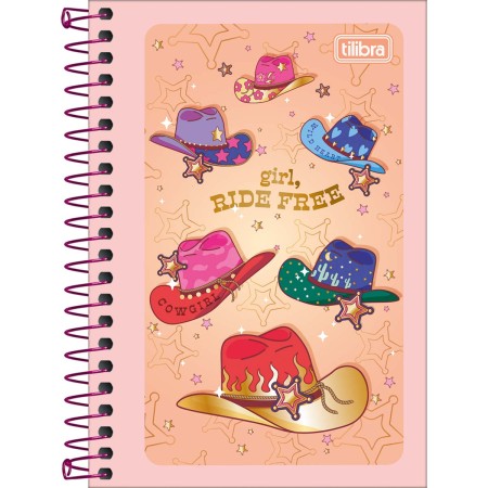 Foto ilustrativa Caderneta Espiral Capa Flexível 1/8 West Girl  48 Folhas