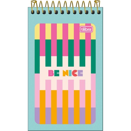 Foto ilustrativa Caderneta Espiral Capa Flexível Be Nice 60 Folhas