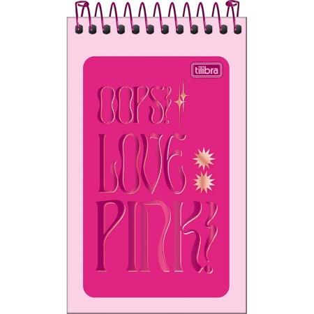 Foto ilustrativa Caderneta Espiral Capa Flexível Love Pink 60 Folhas