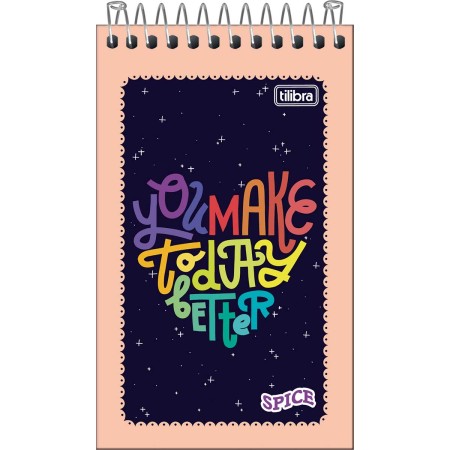 Foto ilustrativa Caderneta Espiral Capa Flexível Spice 60 Folhas