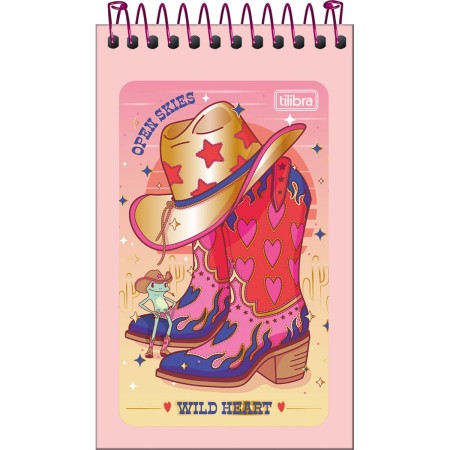 Foto ilustrativa Caderneta Espiral Capa Flexível West Girl 60 Folhas