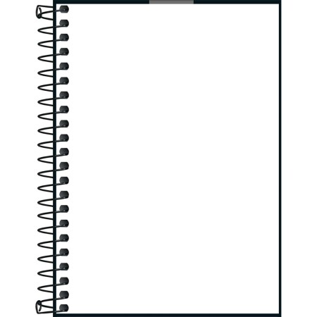 Foto ilustrativa Caderneta Espiral Capa Plástica 1/8 sem Pauta Neon Preta 80 Folhas