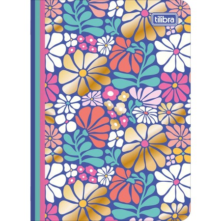 Foto ilustrativa Caderneta Grampeada 1/8 Trend Floral 32 Folhas