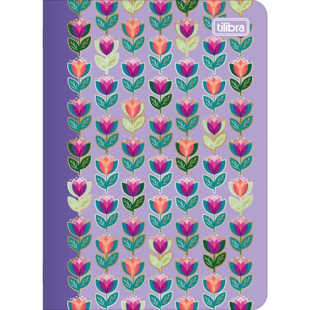 Foto ilustrativa Caderneta Grampeada 1/8 Trend Floral 32 Folhas