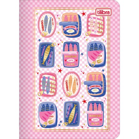 Foto ilustrativa Caderneta Grampeada 1/8 Trend Sweet 32 Folhas