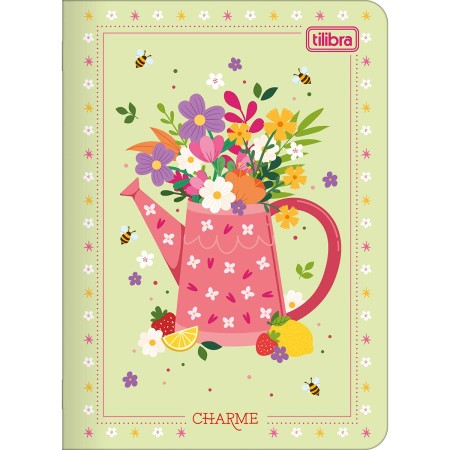 Foto ilustrativa Caderneta Grampeada Charme 32 Folhas