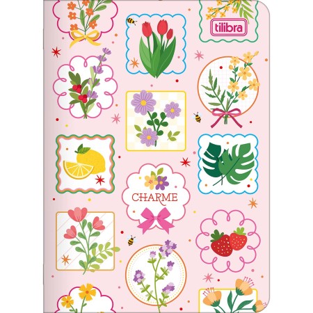 Foto ilustrativa Caderneta Grampeada Charme 32 Folhas