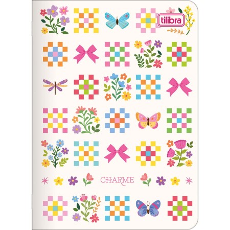 Foto ilustrativa Caderneta Grampeada Charme 32 Folhas