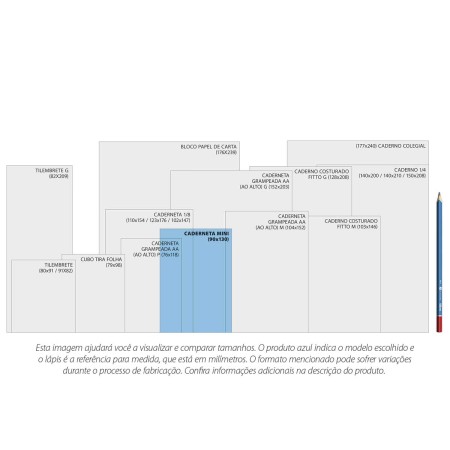 Foto ilustrativa Caderneta Grampeada Mini Charme 32 Folhas