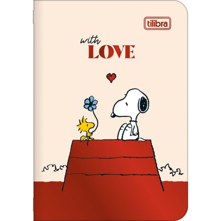 Foto ilustrativa Caderneta Grampeada Mini Snoopy 32 Folhas