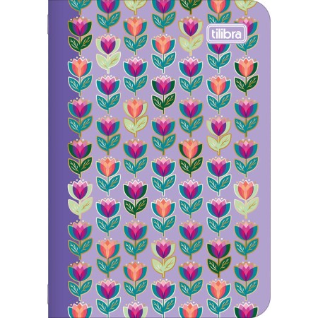 Foto ilustrativa Caderneta Grampeada Mini Trend Floral 32 Folhas