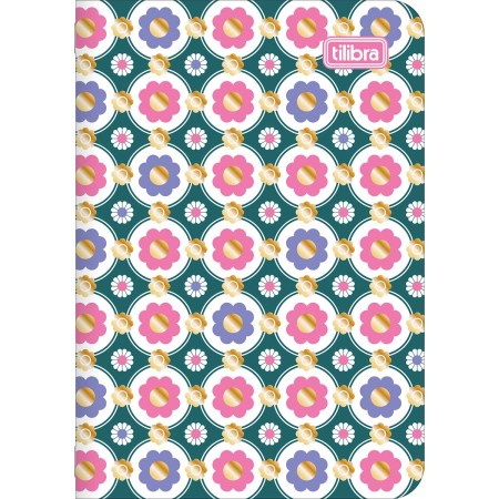 Foto ilustrativa Caderneta Grampeada Mini Trend Floral 32 Folhas