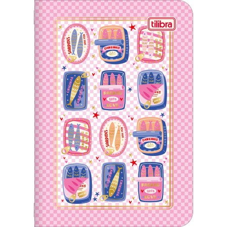 Foto ilustrativa Caderneta Grampeada Mini Trend Sweet 32 Folhas