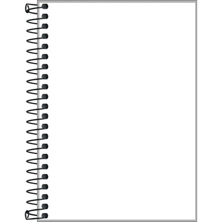 Foto ilustrativa Caderneta sem Pauta Espiral Capa Plástica 1/8 Neon Branca 80 Folhas