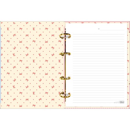 Foto ilustrativa Caderno Argolado Cartonado Colegial Amarena 80 Folhas
