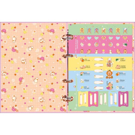 Foto ilustrativa Caderno Argolado Cartonado Colegial Capyclub 80 Folhas