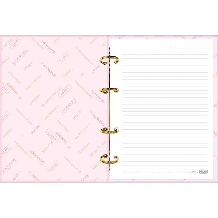 Foto ilustrativa Caderno Argolado Cartonado Colegial Happy 80 Folhas