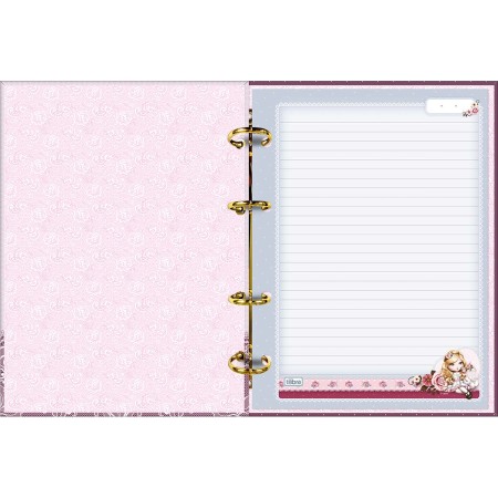 Foto ilustrativa Caderno Argolado Cartonado Colegial Jolie 80 Folhas