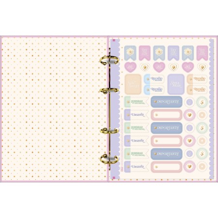 Foto ilustrativa Caderno Argolado Cartonado Colegial Linea 80 Folhas