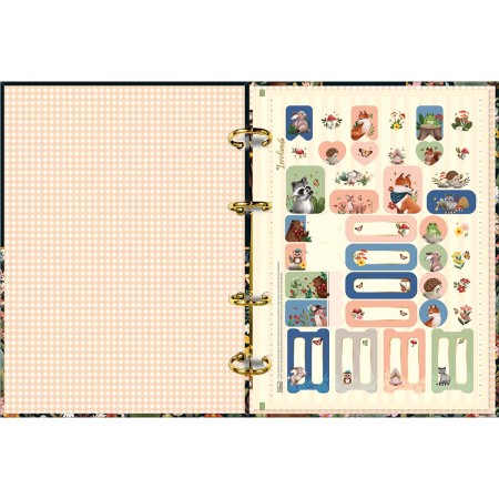 Foto ilustrativa Caderno Argolado Cartonado Colegial Loveland 80 Folhas