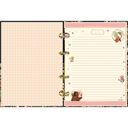 Foto ilustrativa Caderno Argolado Cartonado Colegial Loveland 80 Folhas