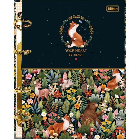 Foto ilustrativa Caderno Argolado Cartonado Colegial Loveland 80 Folhas