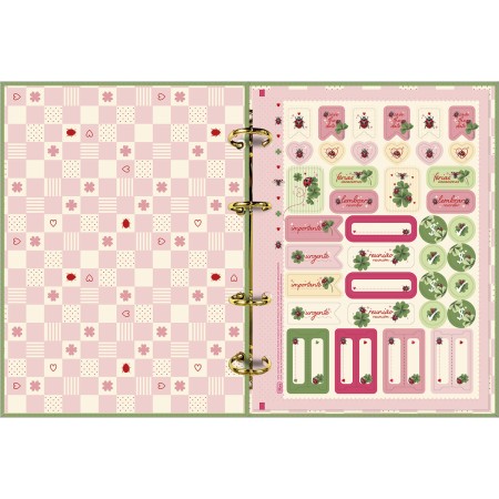 Foto ilustrativa Caderno Argolado Cartonado Colegial Scarlet 80 Folhas