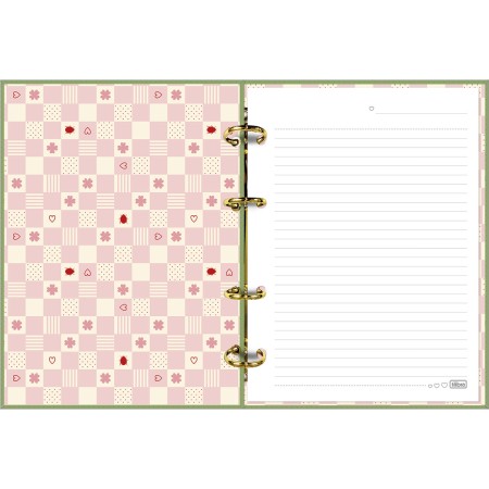 Foto ilustrativa Caderno Argolado Cartonado Colegial Scarlet 80 Folhas
