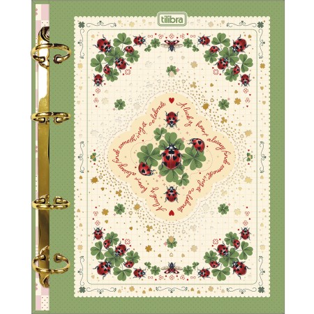 Foto ilustrativa Caderno Argolado Cartonado Colegial Scarlet 80 Folhas